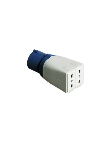 Adaptador de enchufe industrial Bticino 2p// 2 tomas de doble uso cad216//2n